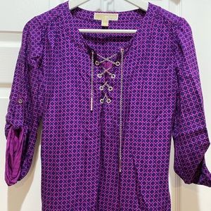 Michael Kors Purple Chain Tie Dress